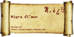 Migra Ámon névjegykártya